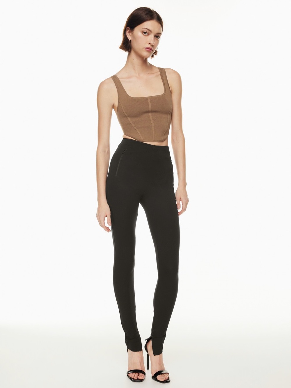 Babaton Sculpt Knit Bustier Cropped Tank